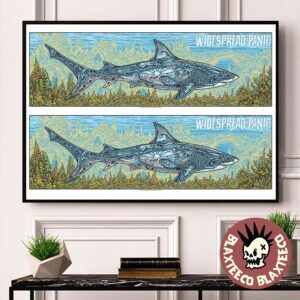 Widespread Panic St Augustine Florida 2026 Event Merch Poster At St Augustine Amphitheatre On March 20-22 2026 The Shark Art Poster Canvas