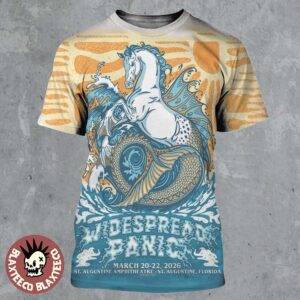 Widespread Panic St Augustine Florida 2026 Event Merch Poster At The AMP On March 20-22 2026 The Sea Horse Art All Over Print Shirt