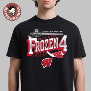Wisconsin Badgers Men’s Hockey 2026 NCAA Frozen Four Vegas T-Shirt