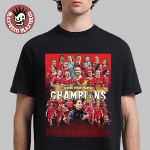 Wrexham AFC Women 2026 Genero Adran Premier Champions Poster T-Shirt