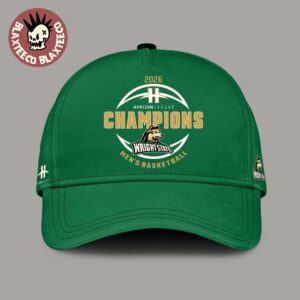 Wright State Raiders Men’s Basketball 2026 Horizon League Champions Locker Room Green Cap Hat Snapback