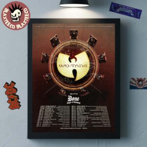 Wu-Tang Clan Forever The Final Chamber 2026 North America Tour City Dates Home Decor Poster Canvas
