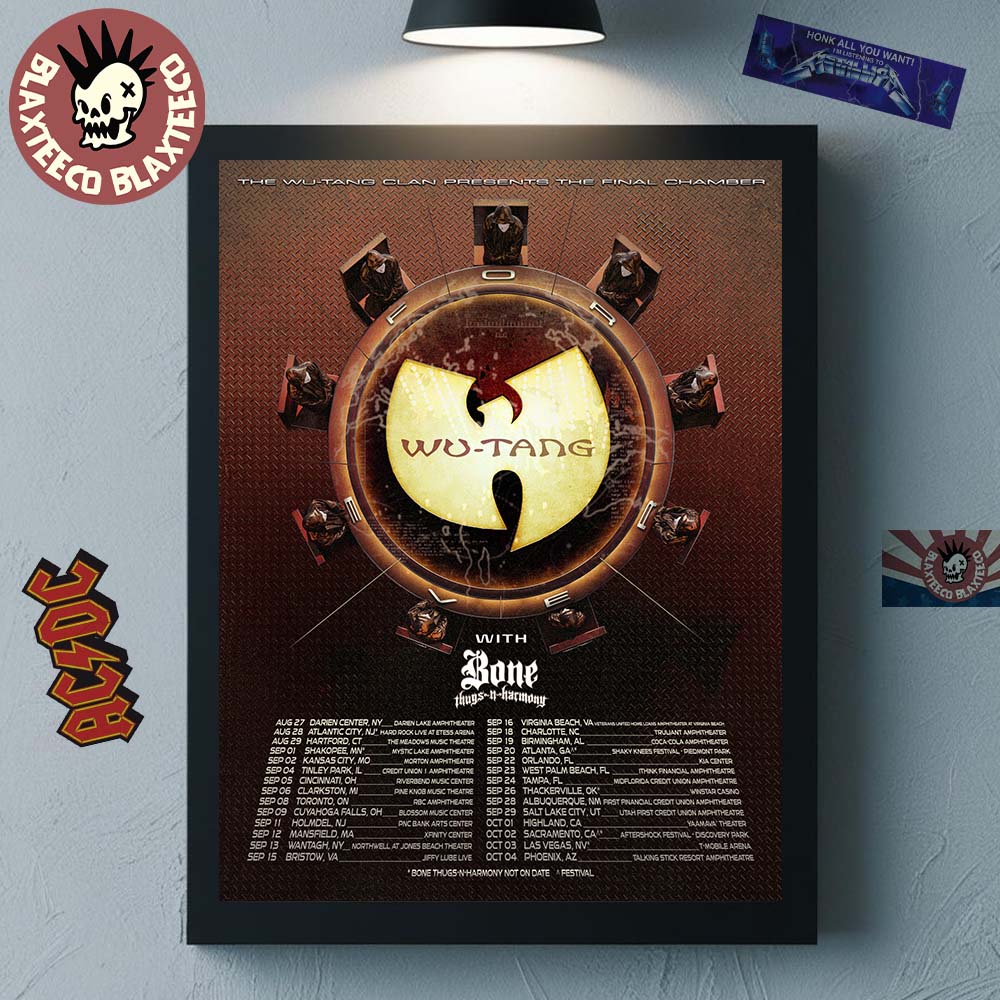 Wu-Tang Clan Forever The Final Chamber 2026 North America Tour City Dates Home Decor Poster Canvas Wu-Tang Clan Forever The Final Chamber 2026 North America Tour City Dates Home Decor Poster Canvas