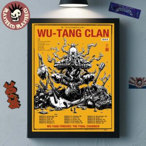 Wu-Tang Clan Wu-Tang Forever The Final Chamber Tour 2026 Europe Yellow Variant Schedule Dates Home Decor Poster Canvas