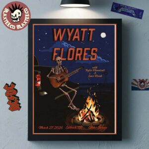 Wyatt Flores Lubbock Texas 2026 Venue Poster At Cook’s Garage On March 27 2026 Poster Canvas