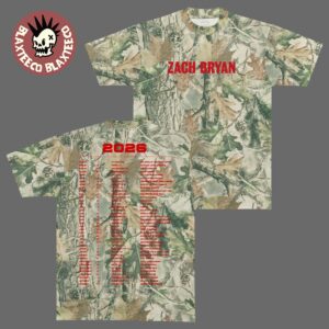 Zach Bryan With Heaven On Top Tour 2026 Merch Camo T-Shirt