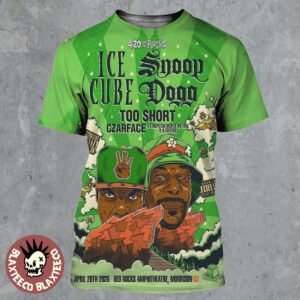 420 On The Rocks 2026 Ice Cube And Snoop Dogg Headliner In Morrison Colorado At Red Rocks Amphitheatre On April 20 2026 All Over Print Shirt