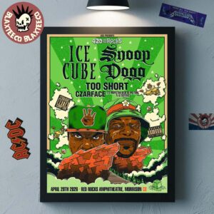 420 On The Rocks 2026 Ice Cube And Snoop Dogg Headliner In Morrison Colorado At Red Rocks Amphitheatre On April 20 2026 Poster Canvas