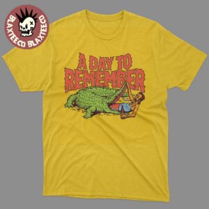 A Day To Remember 2026 Australia And New Zealand Tour Merch Crocodile Art T-Shirt