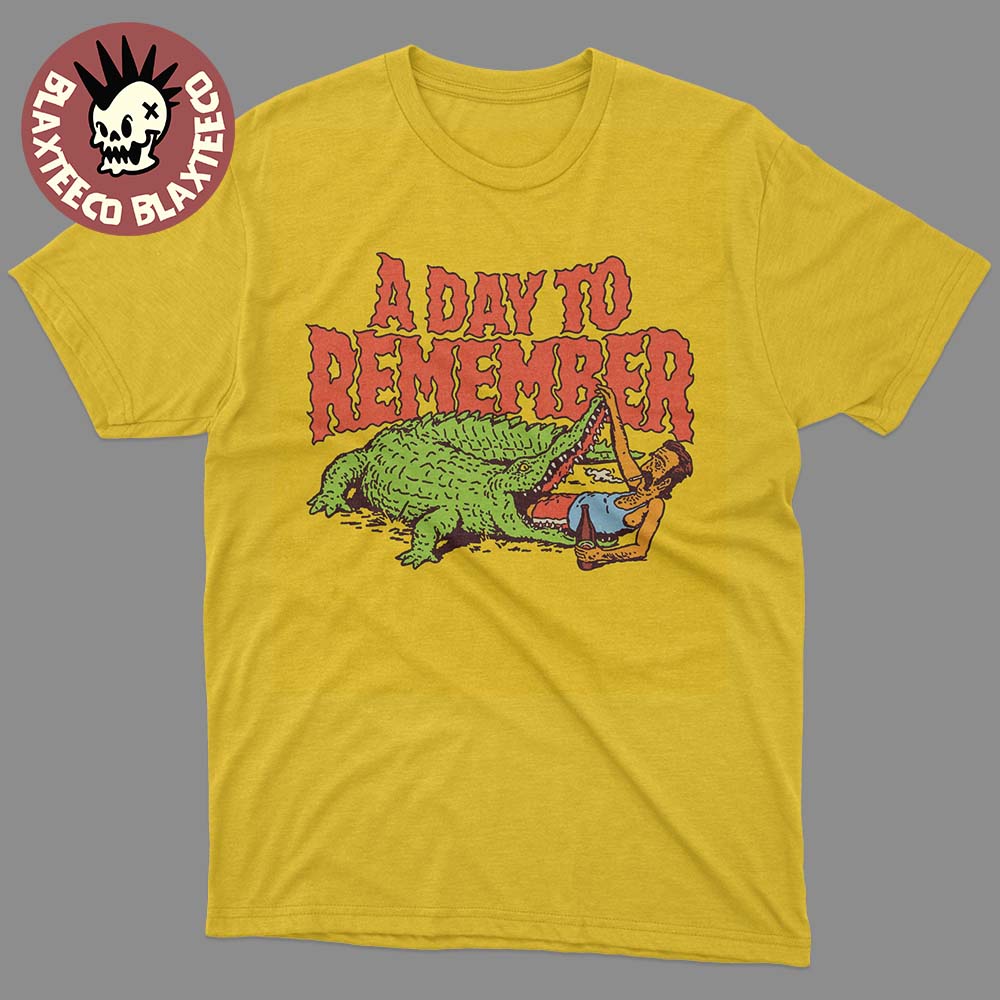 A Day To Remember 2026 Australia And New Zealand Tour Merch Crocodile Art T-Shirt A Day To Remember 2026 Australia And New Zealand Tour Merch Crocodile Art T-Shirt