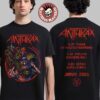 Anthrax Japan 2026 Tour Merch Tee Brain Buster With Dates Back T-Shirt