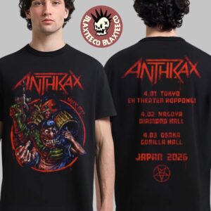 Anthrax Japan 2026 Tour Merch Tee Drokk It No Man And Robocop T-Shirt