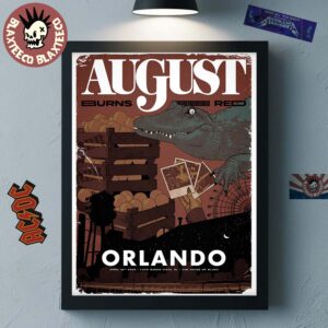 August Burns Red Lake Buena Vista Florida 2026 Venue Poster At The House Of Blues On April 16 2026 Home Decor Poster Canvas
