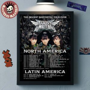 Babymetal World Tour 2026 North America And Latin America Schedule Dates The Biggest Babymetal Tour Ever Poster Canvas