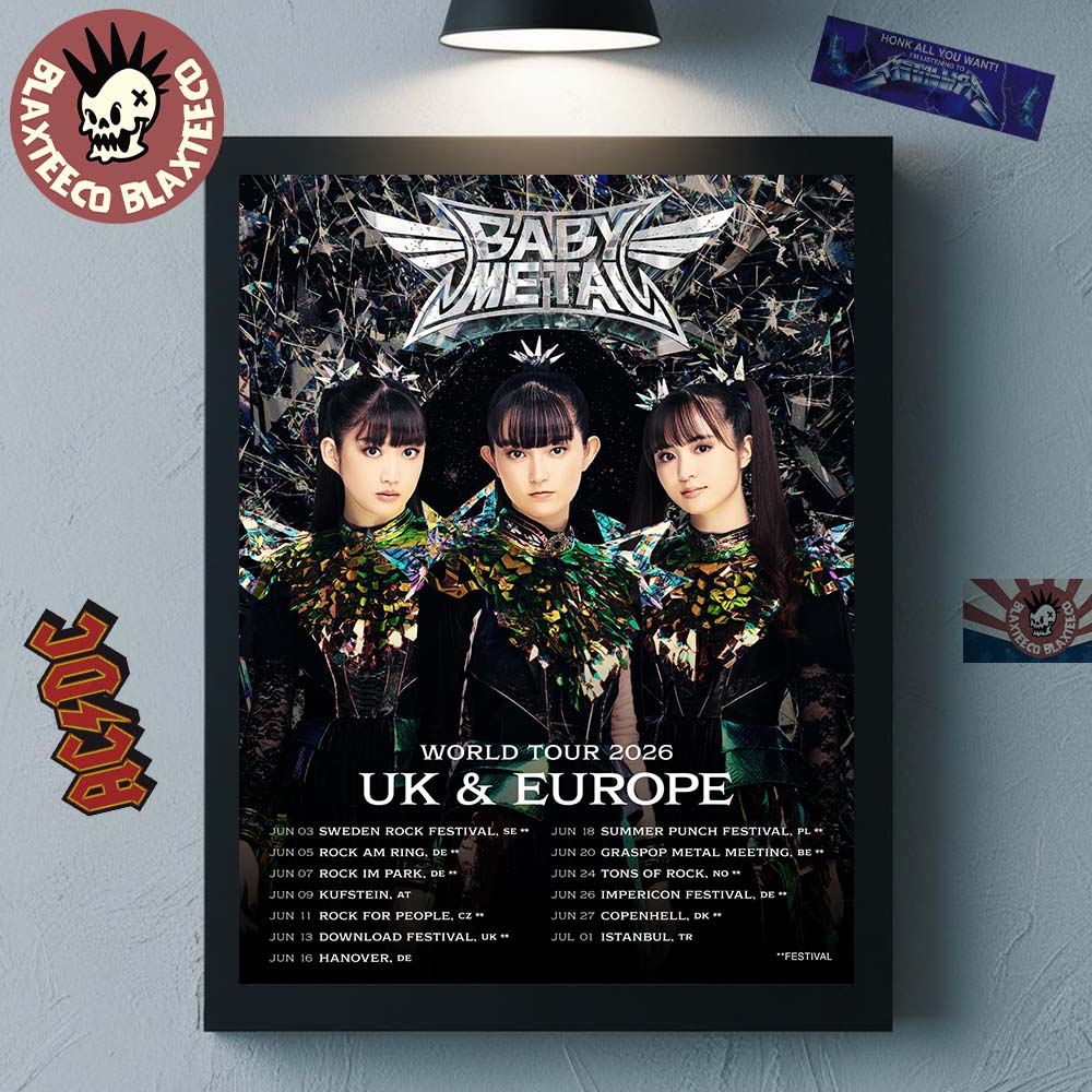 Babymetal World Tour 2026 UK And Europe Schedule Dates The Biggest Babymetal Tour Ever Poster Canvas Babymetal World Tour 2026 UK And Europe Schedule Dates The Biggest Babymetal Tour Ever Poster Canvas
