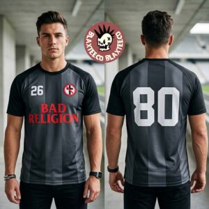Bad Religion Latin America 2026 Tour Merch 80 Football Jersey