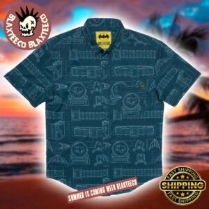 Batman RSVLTS Batprints Button Short Sleeve Hawaiian Shirt
