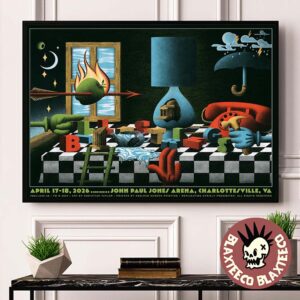 Billy Strings Charlottesville Virginia 2026 Dual Night Poster At John Paul Jones Arena On April 17 And 18 2026 Home Decor Poster Canvas