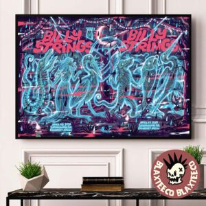 Billy Strings Savannah Georgia 2026 Night 1 And 2 Combined Venue Poster At Enmarket Arena On April 10 And 11 2026 Landscape Poster Canvas