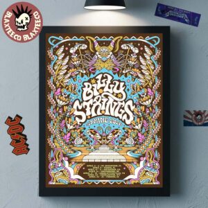 Billy Strings Spring 2026 Tour All Dates Poster Art By Tiffany Chin Home Decor Poster Canvas