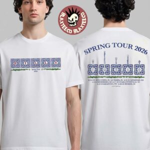 Billy Strings Spring Tour 2026 North America Merch Tee Spanish Tile Themed Two Sided T-Shirt