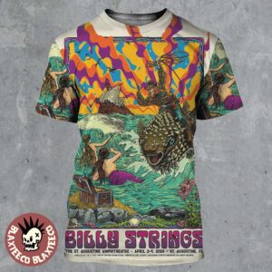 Billy Strings St. Augustine Florida 2026 All Date Gig Poster At The St. Augustine Amphitheatre From April 2 To 4 2026 The Man Riding The Puffers Art All Over Print Shirt