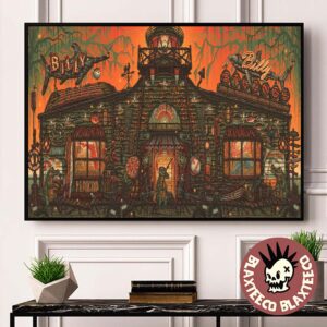 Billy Strings St. Augustine Florida 2026 All Night Combined Poster On April 2 3 4 2026 The Crocodile Bar Landscape Poster Canvas