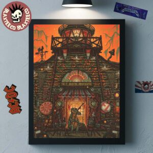 Billy Strings St. Augustine Florida 2026 Night 2 Gig Poster At The St. Augustine Amphitheatre On April 3 2026 Poster Canvas