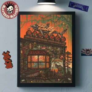 Billy Strings St. Augustine Florida 2026 Night 3 Gig Poster At The St. Augustine Amphitheatre On April 4 2026 Poster Canvas