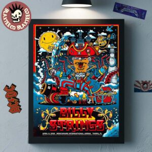 Billy Strings Tampa Florida 2026 Merch Gig Poster At Benchmark International Arena On April 8 2026 The Pirate Art Home Decor Poster Canvas