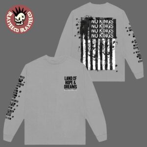 Bruce Springsteen And E Street Land Of Hope And Dreams American Tour 2026 Merch No Kings Long Sleeve Tee