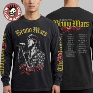 Bruno Mars The Romantic 2026 Tour Merch The Romantic The Hooligans Long Sleeve Tee