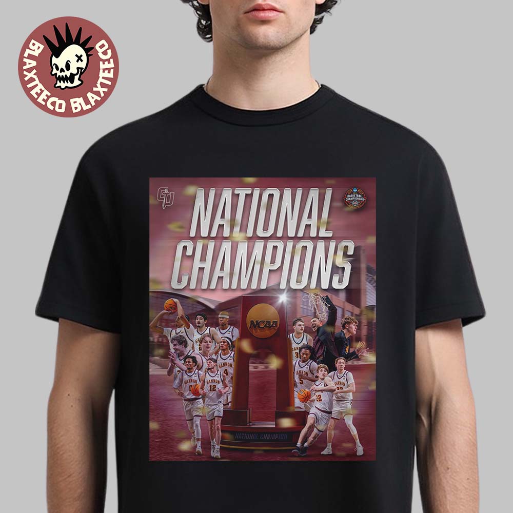 Celebrate Gannon Golden Knights Men's Basketball 2026 NCAA DII National Champions Unisex T-Shirt Celebrate Gannon Golden Knights Men's Basketball 2026 NCAA DII National Champions Unisex T-Shirt