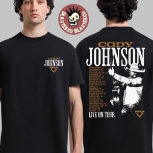 Cody Johnson Live On Tour 2026 Photo With Dates Back T-Shirt