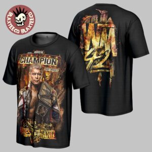 Cody Rhodes WWE Wrestlemania 42 Vegas Winner Undisputed WWE Champion ProSphere Black T-Shirt