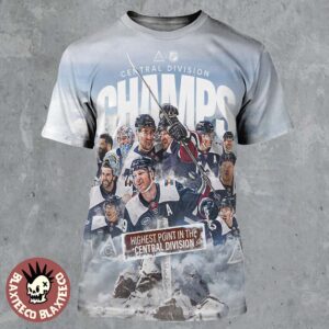 Colorado Avalanche NHL 2026 Central Division Champions Highest Point In The Central Division All Over Print Shirt