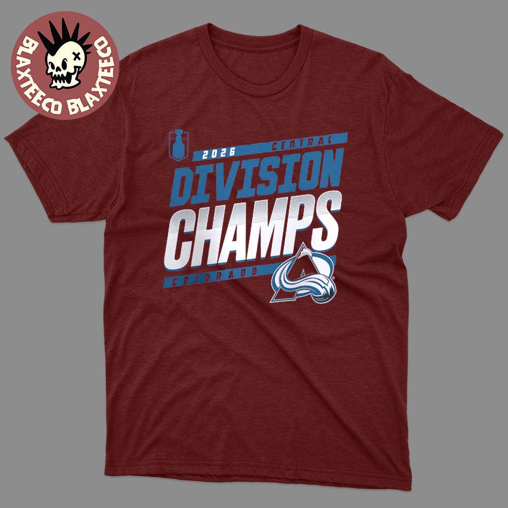 Colorado Avalanche NHL 2026 Central Division Champions Locker Room T-Shirt Colorado Avalanche NHL 2026 Central Division Champions Locker Room T-Shirt