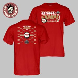 Denver Pioneers 2026 NCAA Frozen Four Men’s Ice Hockey National Champions Bracket Red T-Shirt