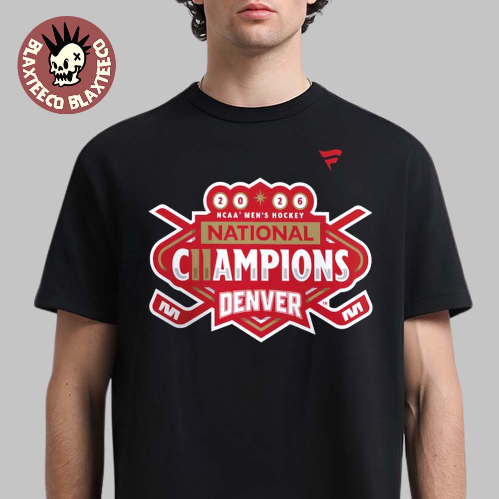 Denver Pioneers 2026 NCAA Frozen Four Men's Ice Hockey National Champions Logo T-Shirt Denver Pioneers 2026 NCAA Frozen Four Men's Ice Hockey National Champions Logo T-Shirt