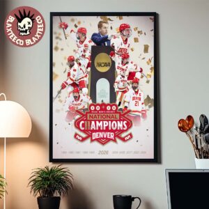 Denver Pioneers 2026 NCAA Men’s Hockey National Champions 11-Time Home Decor Poster Canvas