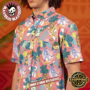 Disney’s The Lion King RSVLTS Peak Rafiki Button Short Sleeve Hawaiian Shirt