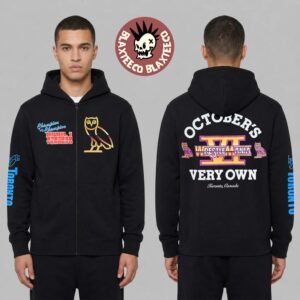 Drake OVO X WWE Wrestlemania 6 April 1 1990 Toronto Vintage Zip Up Hoodie