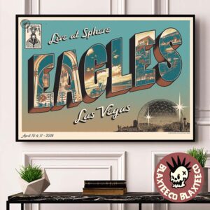 Eagles Live At Sphere Las Vegas 2026 Gig Poster On April 10 And 11 2026 Take It Easy Visuals Inspired Poster Canvas