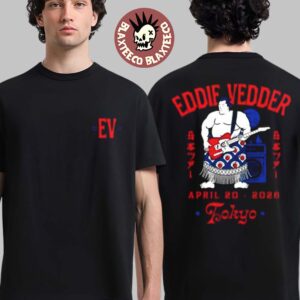 Eddie Vedder Tokyo Japan 2026 Sumo Event Tee At Tokyo Garden Theater On April 20 2026 Two Sided T-Shirt