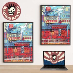 Eddie Vedder Tokyo Japan 2026 Venue Poster At Tokyo Garden Theater On April 20 2026 Home Decor Poster Canvas