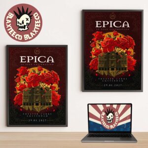 Epica 25 Year Celebration Event Poster For Show At Theater Carrre Amsterdam On January 29 2027 Home Decor Poster Canvas