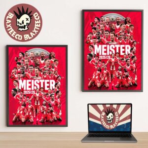 FC Bayern Munchen Deutscher Meister 2026 Bundesliga Champions Home Decor Poster Canvas