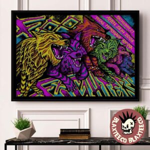 Foo Fighters Bridgeport Connecticut 2026 Concert Poster At Total Mortgage Arena On April 28 2026 Wolves Art Take Cover Tour Poster Canvas