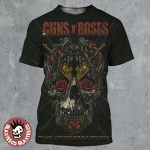 Guns N Roses Cariacica Brazil 2026 Venue Poster At Estadio Estadual Kleber Jose De Andrade On April 12 2026 Spider Web Skull Art All Over Print Shirt