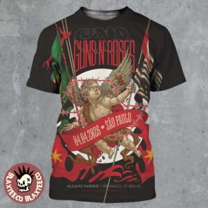 Guns N Roses Monsters Of Rock 2026 Venue Poster In Sao Paulo Brazil At Allianz Parque On April 4 2026 All Over Print Shirt